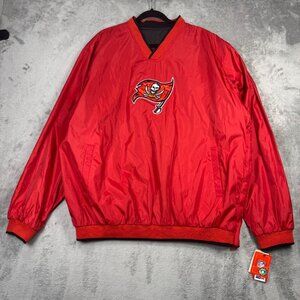 NWT NFL Tampa Bay Buccaneers Reversible Windbreaker Jacket Red/Black Mens XXL